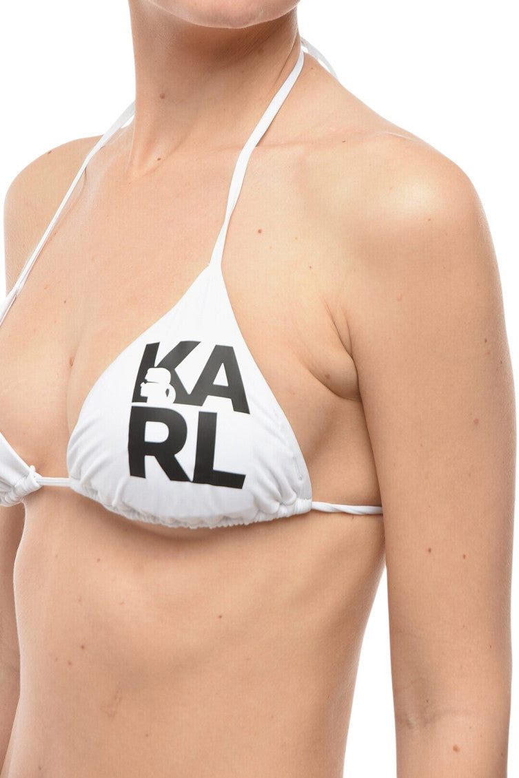 White Logo Swimwear 3