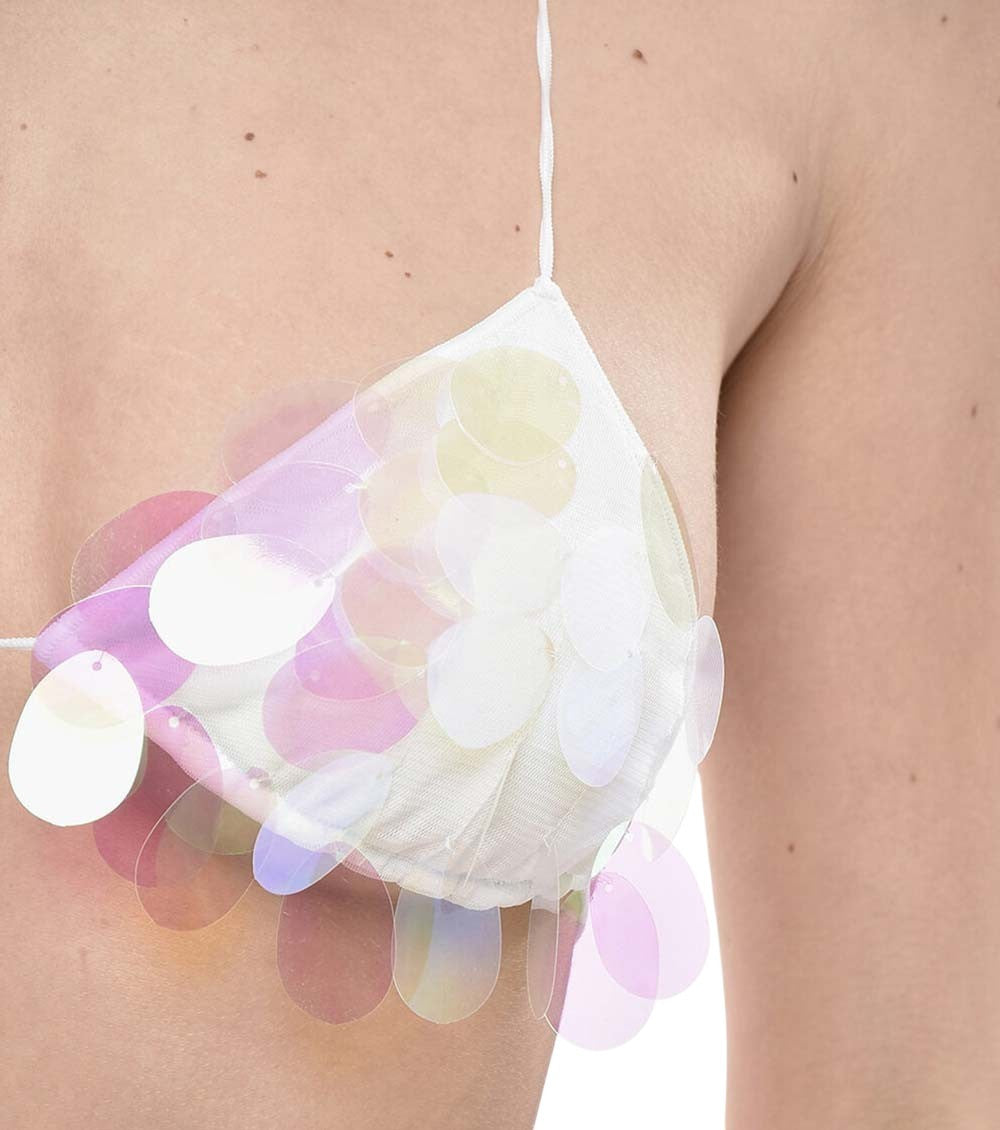 White Embellished Swimwear 3