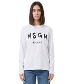 White Logo Crew Neck T-Shirt 1