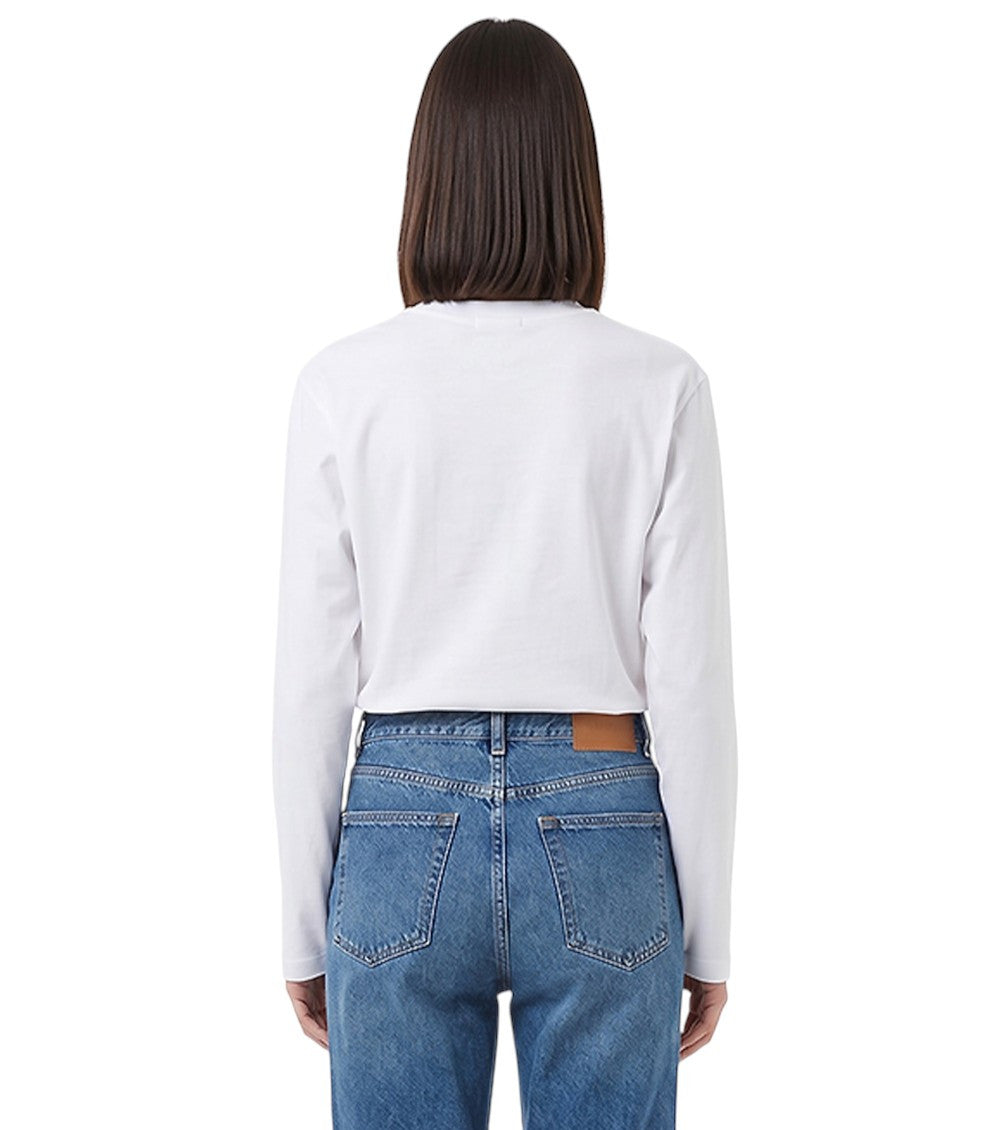 White Logo Crew Neck T-Shirt 2