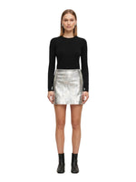 Silver Solid Above Knee Skirt 1