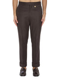 Dark Brown Solid Trousers 1