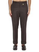 Dark Brown Solid Trousers 1