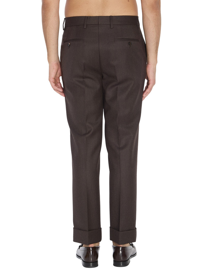 Dark Brown Solid Trousers 3