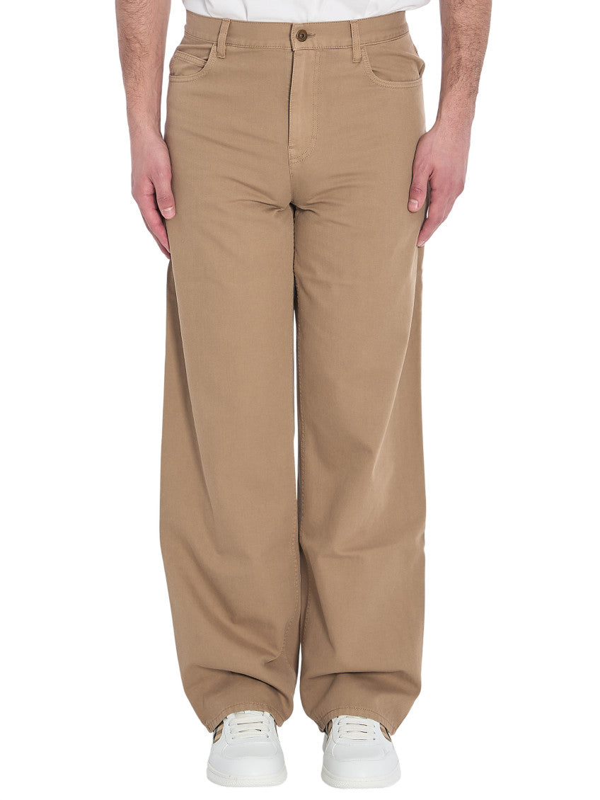 Brown Solid Mid Rise Jeans 1