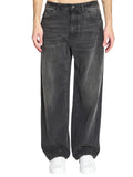 Black Relaxed Mid Rise Jeans 1