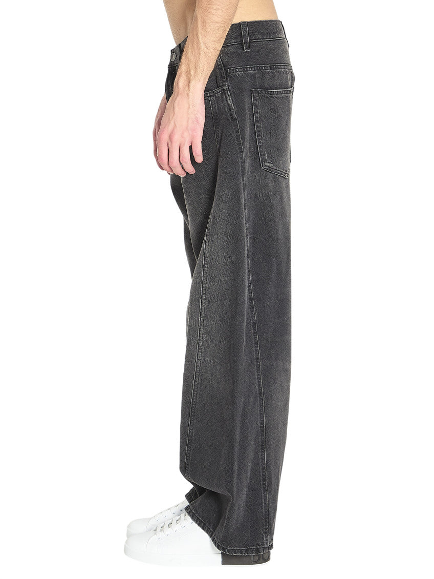 Black Relaxed Mid Rise Jeans 2