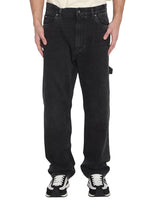 Black Relaxed Mid Rise Jeans 1