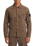 Brown Textured Overshirt 1