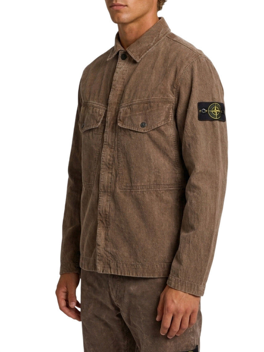 Brown Textured Overshirt 2