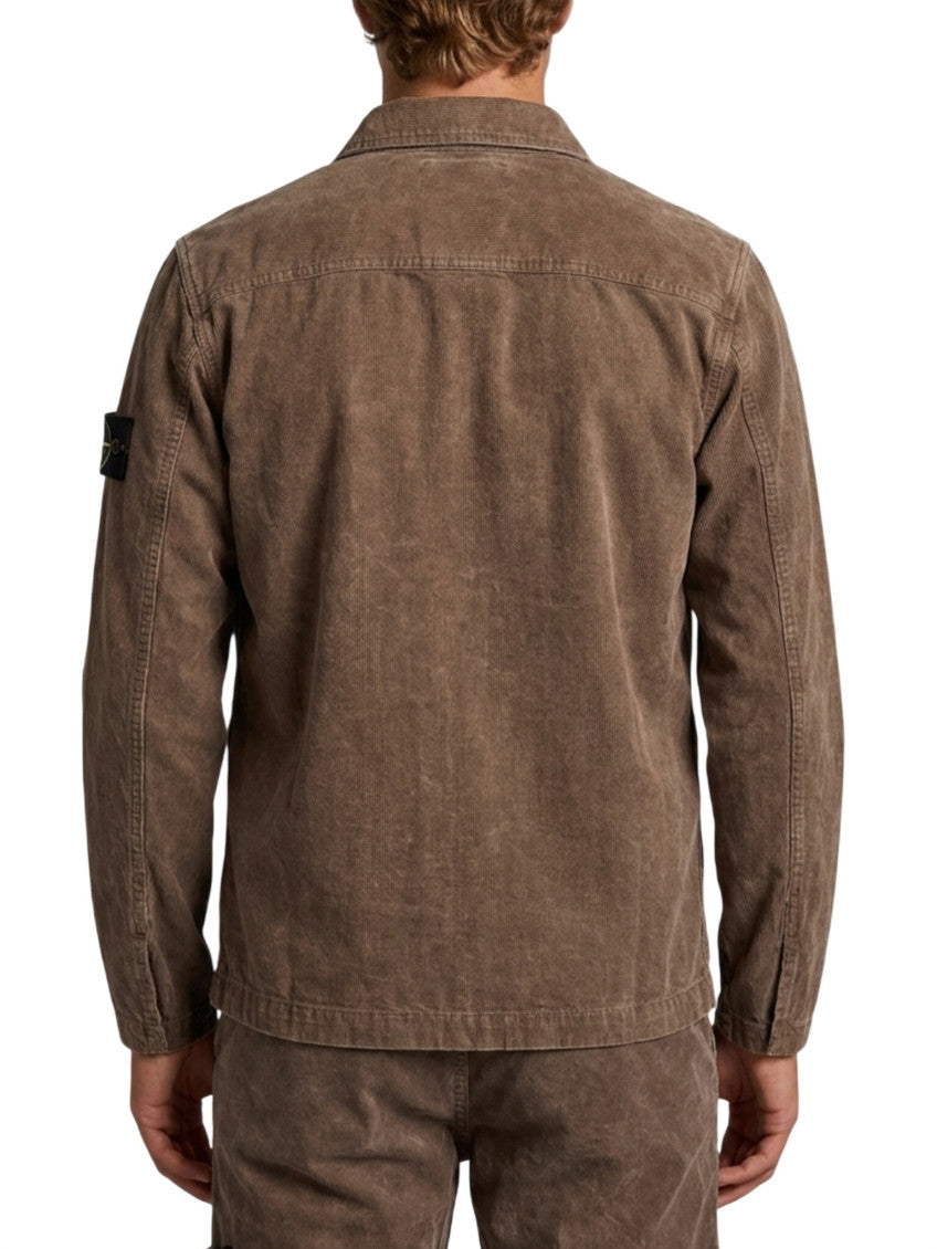 Brown Textured Overshirt 3