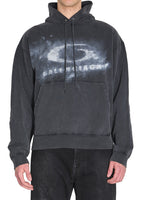 Black Relaxed Logo Hoodie 1