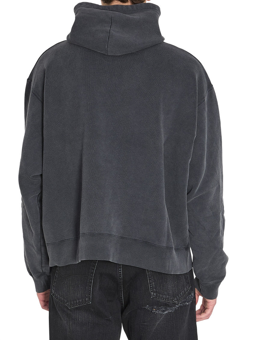 Black Relaxed Logo Hoodie 3