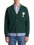 Green V Neck Cardigan 1