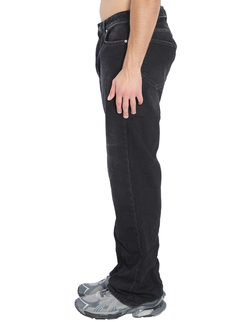 Black Relaxed Mid Rise Jeans 2