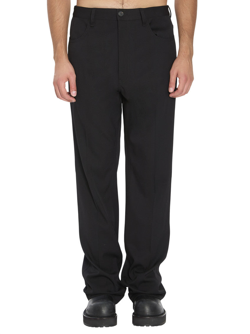 Black Flat Front Trousers 1