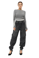 Dark Grey Mid Rise Jeans 1