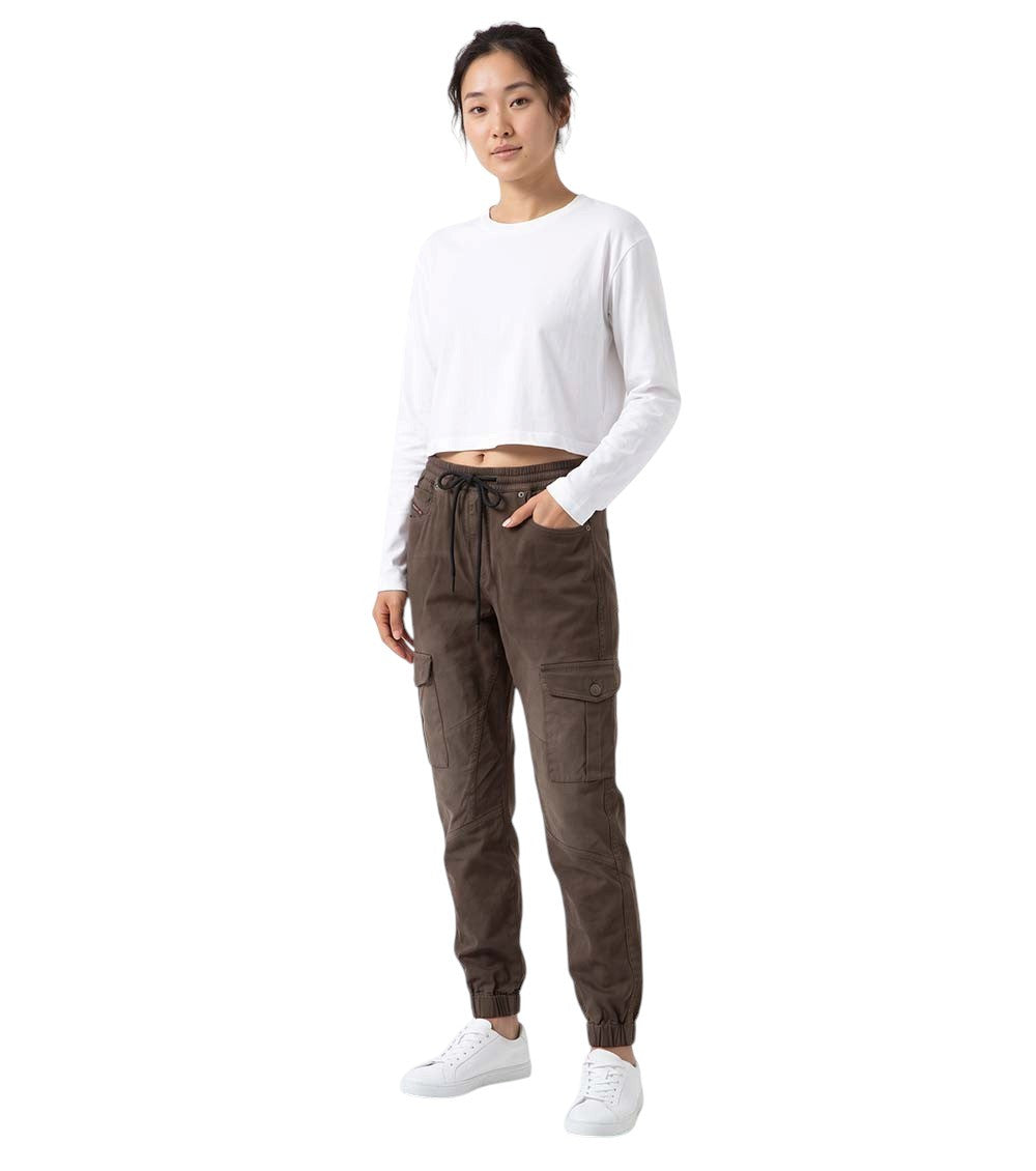 Brown Tapered Cargos Pants 4