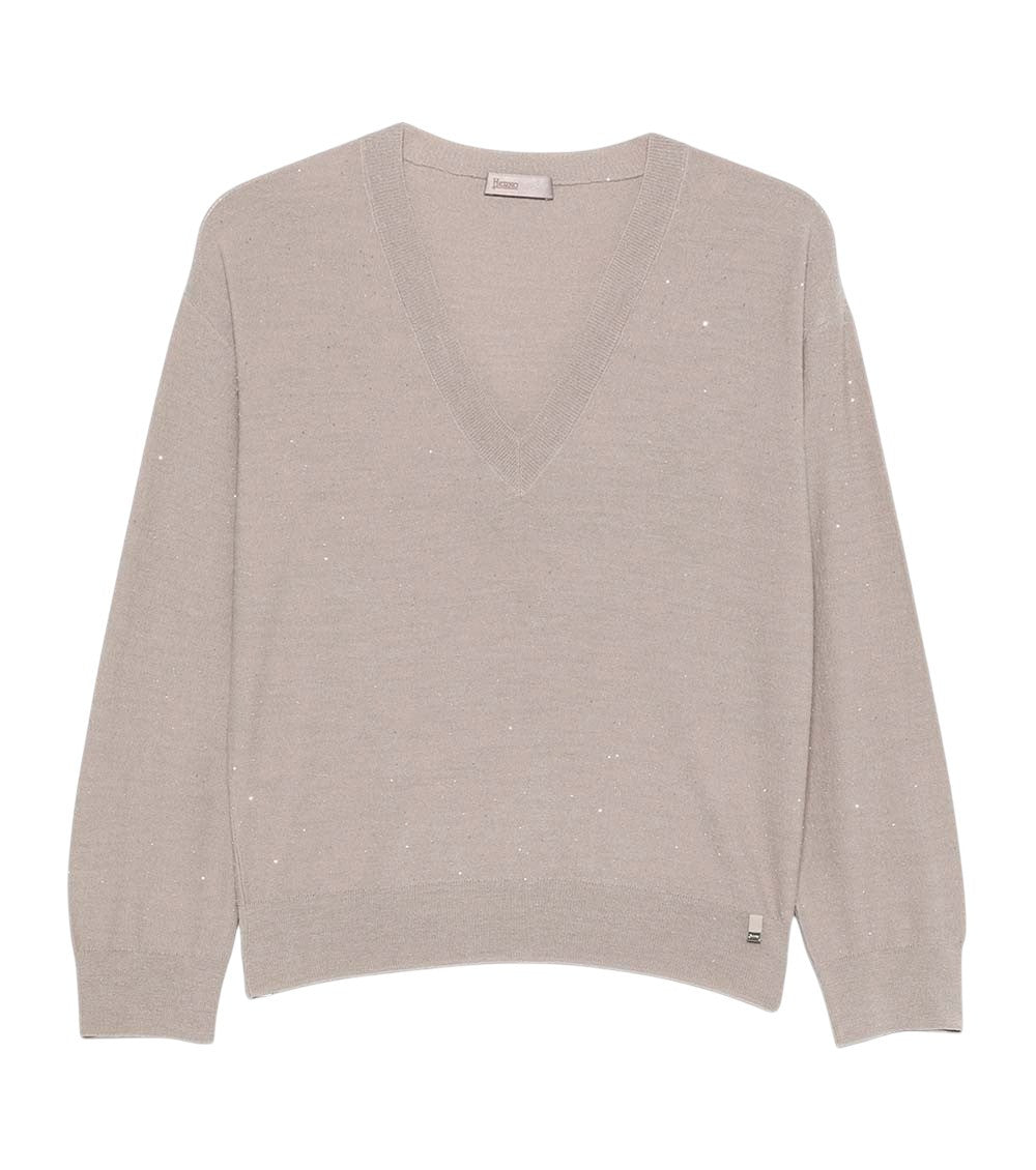 Purple  V Neck Sweater 1