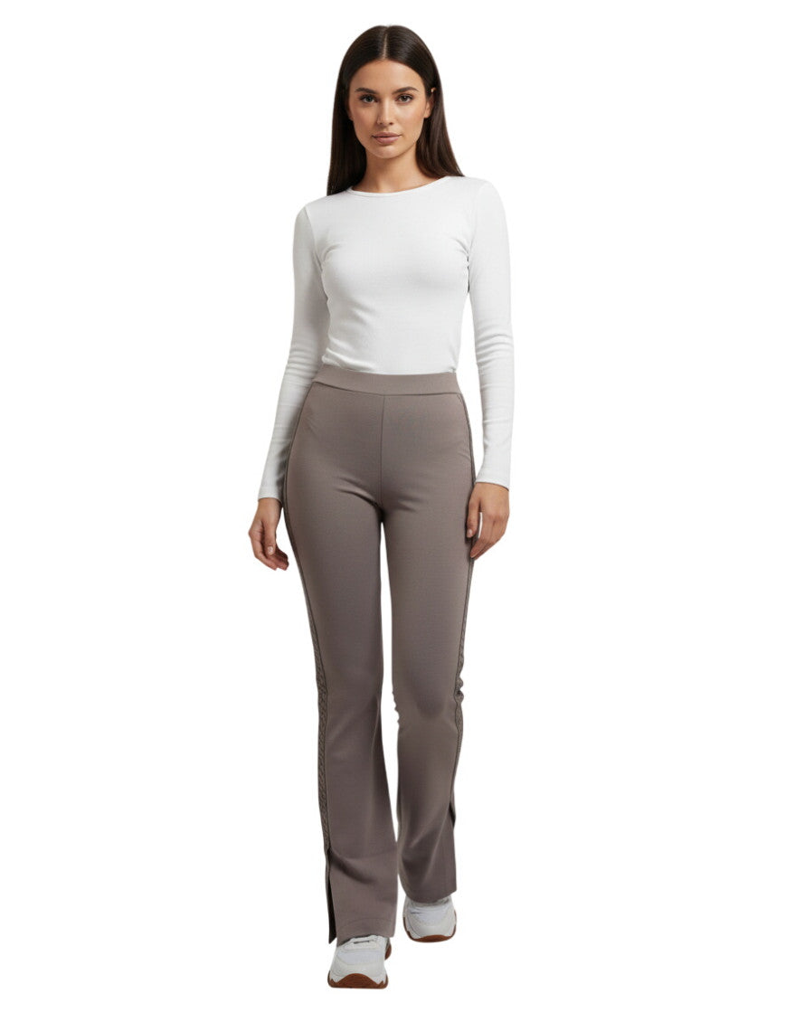 Grey Bootcut Elasticated Pants 1