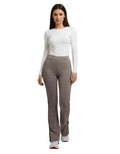 Grey Bootcut Elasticated Pants 1