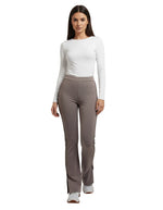 Grey Bootcut Elasticated Pants 1