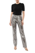 Silver Flat Front Pants 1