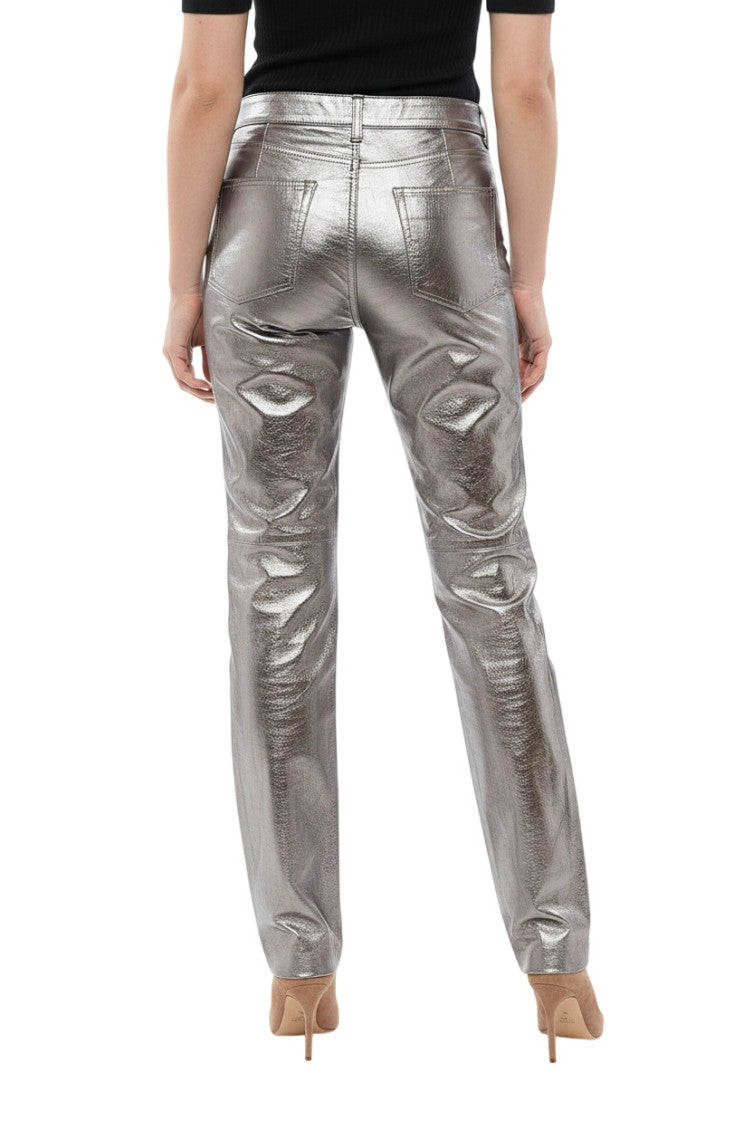 Silver Flat Front Pants 2