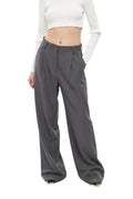 Grey Loose Pleated Pants 1
