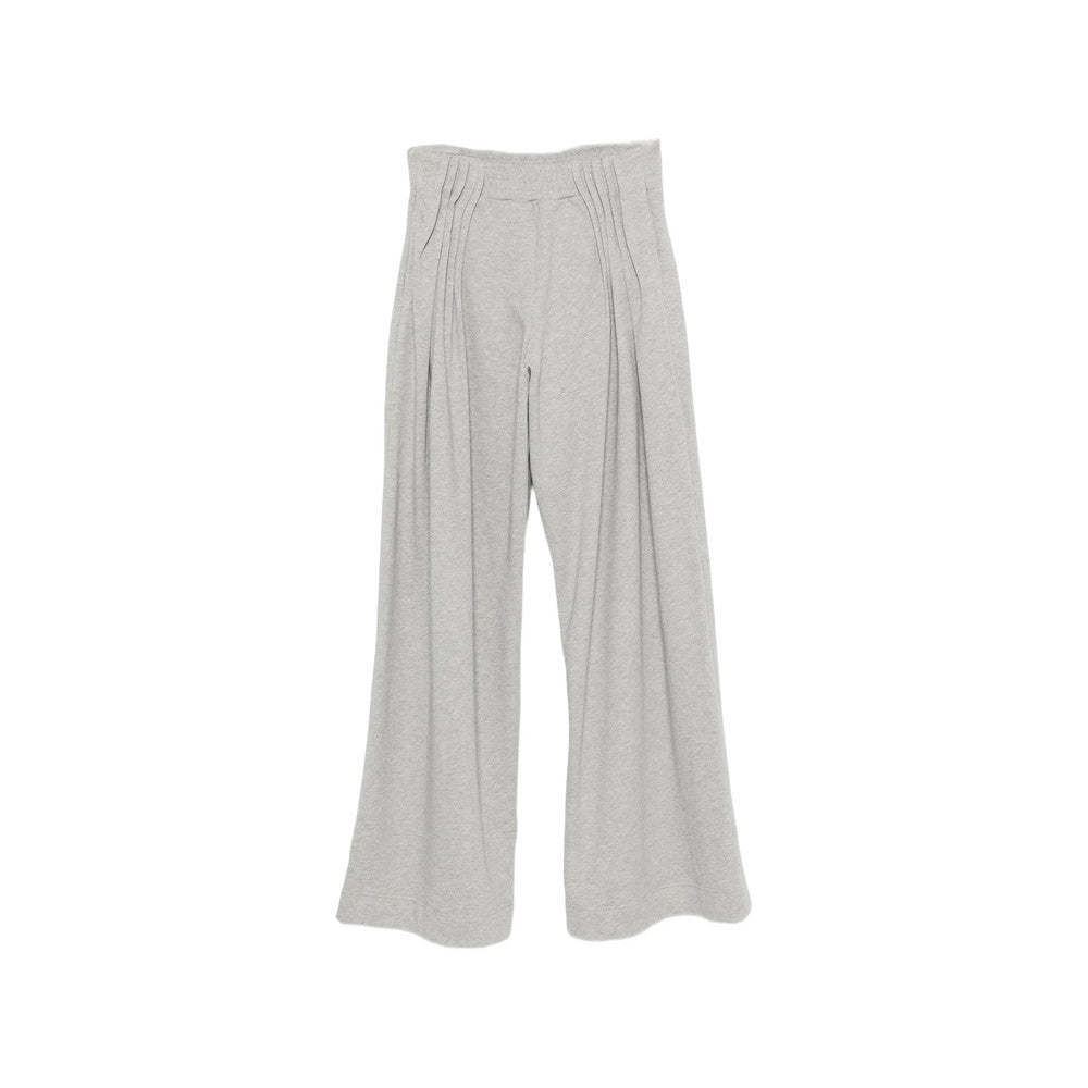 Grey Flared Pleated Pant 1