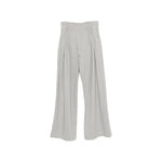 Grey Flared Pleated Pant 1