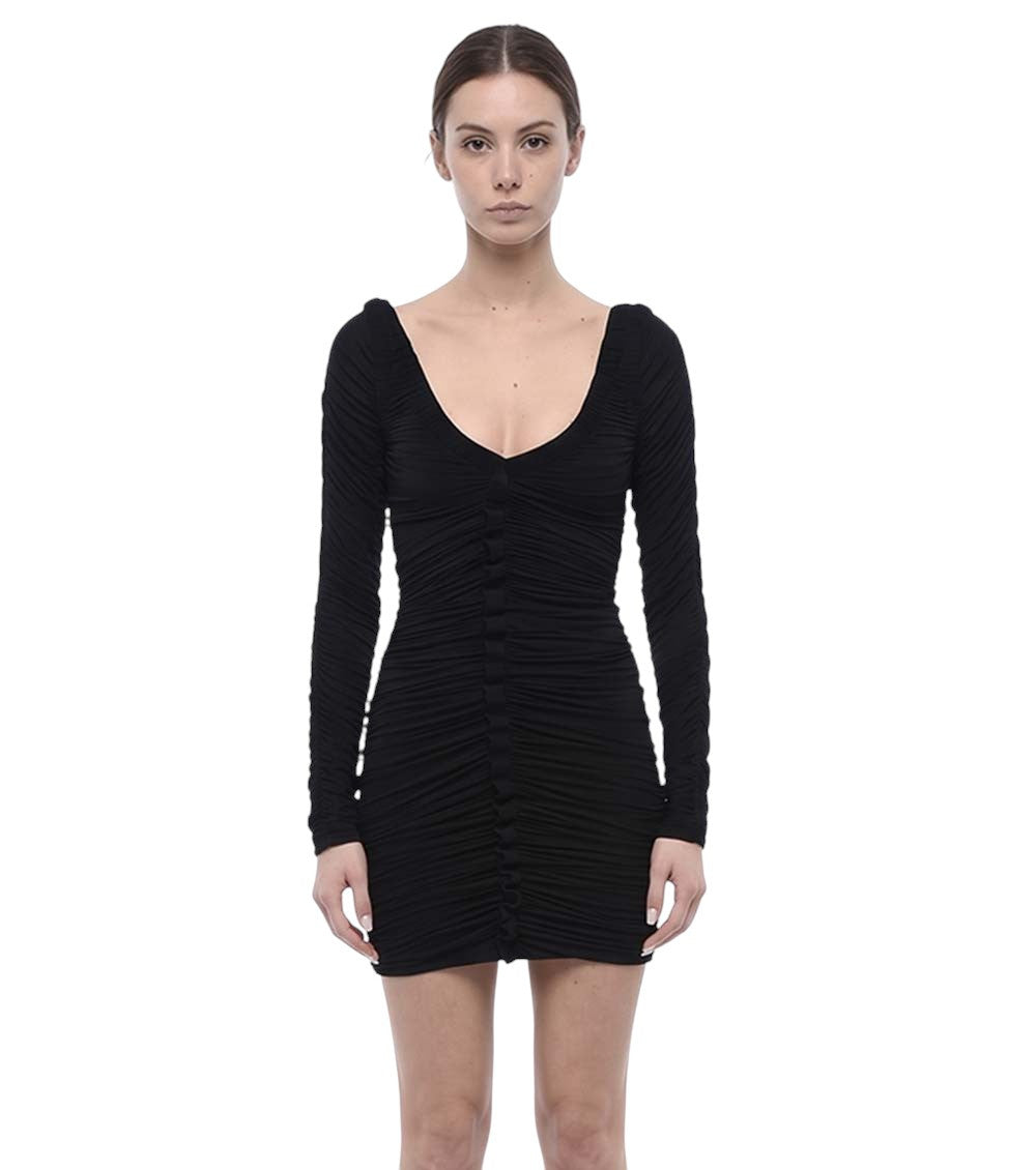 Black Sweet Heart Neck Mini Dress 1