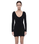Black Sweet Heart Neck Mini Dress 1