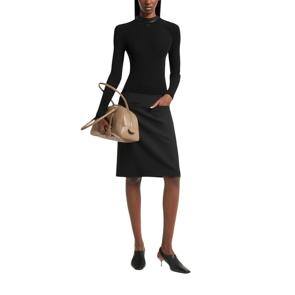 Black Mock Collar Sweater 2