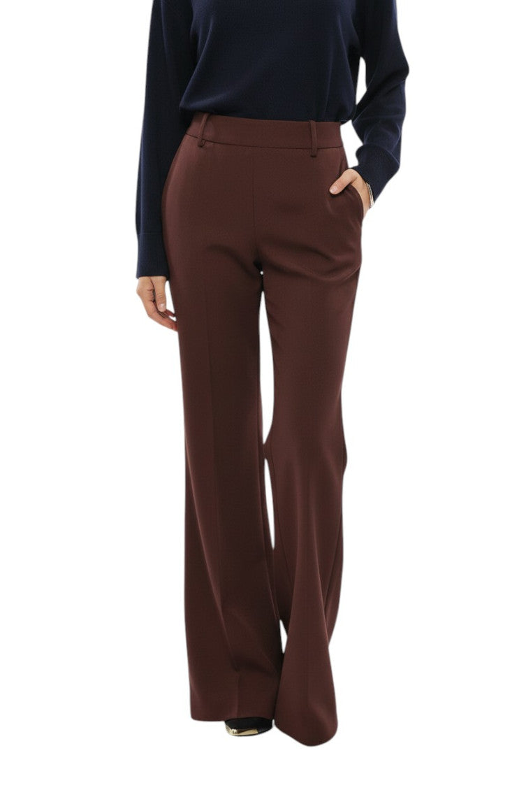 Maroon Flat Front Pants 1