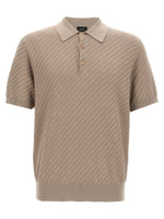 Beige Knitted polo shirt 1