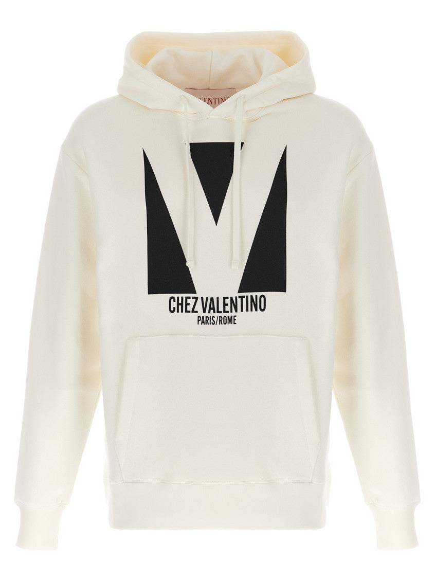 White Logo Hoodie 1
