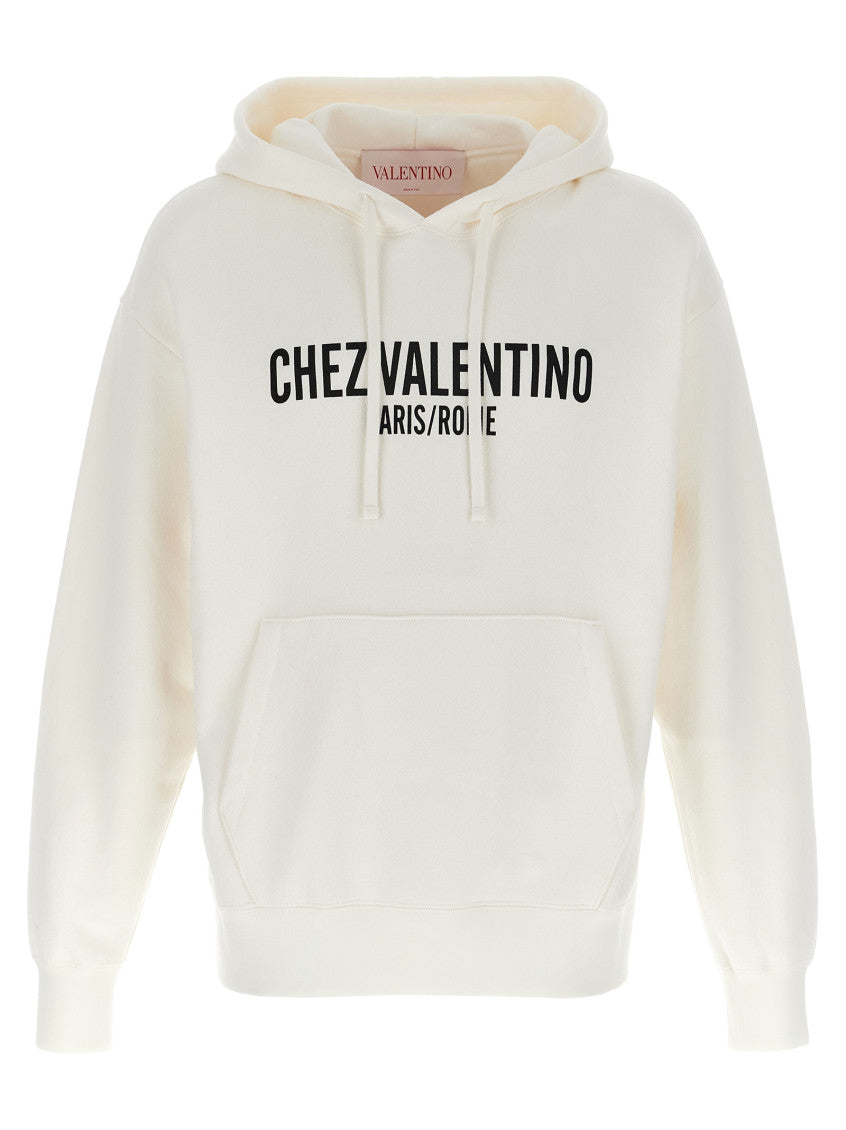 White Logo Hoodie 1