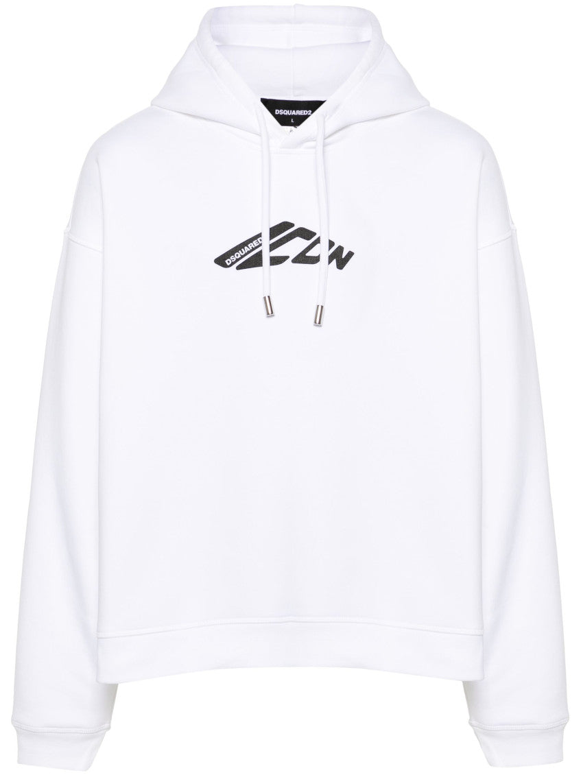 White Logo Hoodie 1