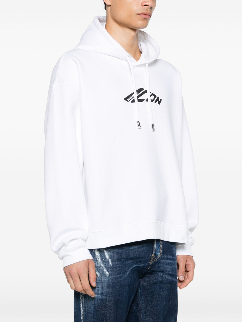 White Logo Hoodie 3