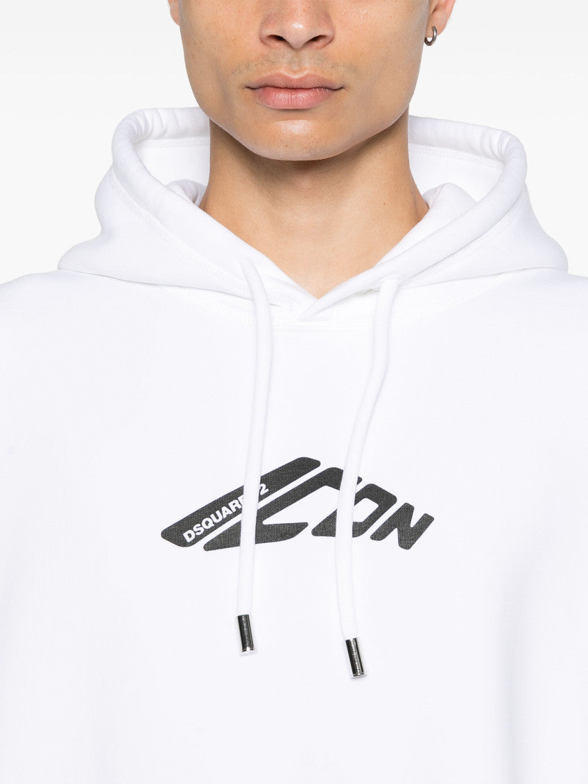 White Logo Hoodie 5