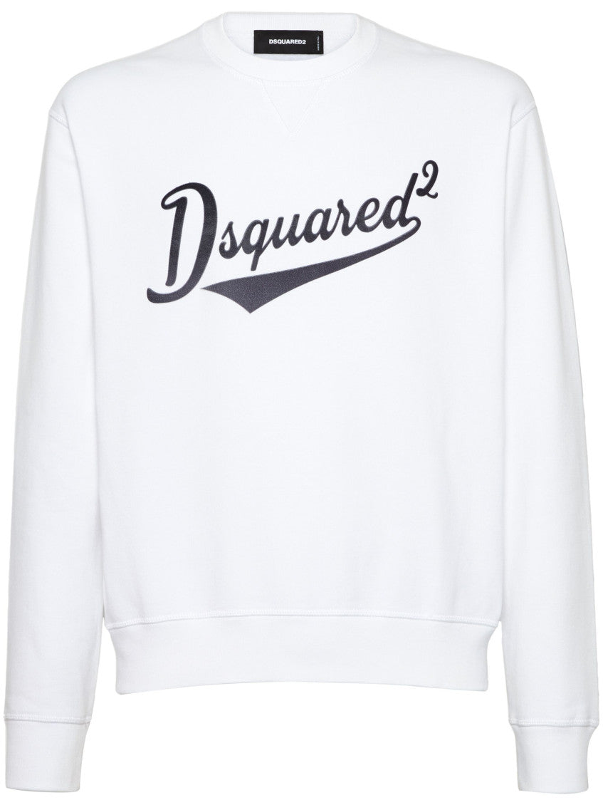 White D2 cotton sweatshirt 1
