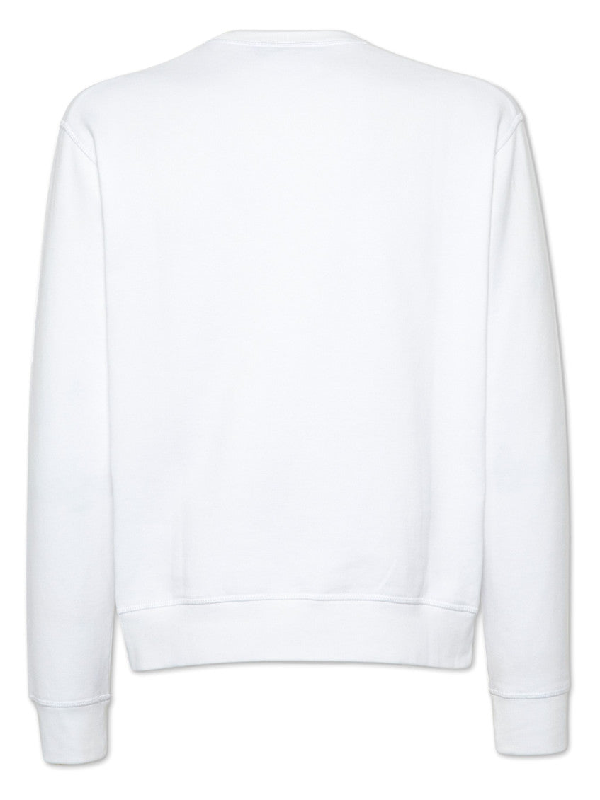 White D2 cotton sweatshirt 2