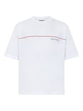White Crewneck Logo Print T-Shirt 1