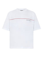 White Crewneck Logo Print T-Shirt 1