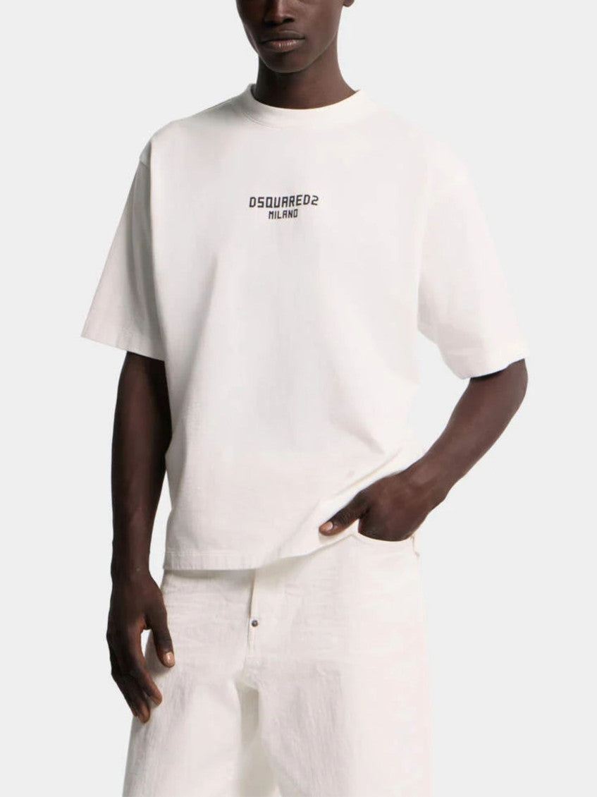 White Crewneck Logo T-Shirt 3