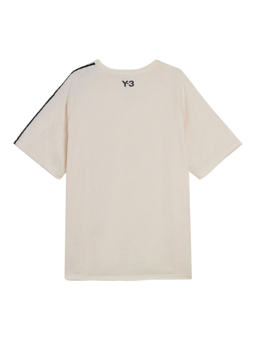 White Crewneck Stripe T-Shirt 2