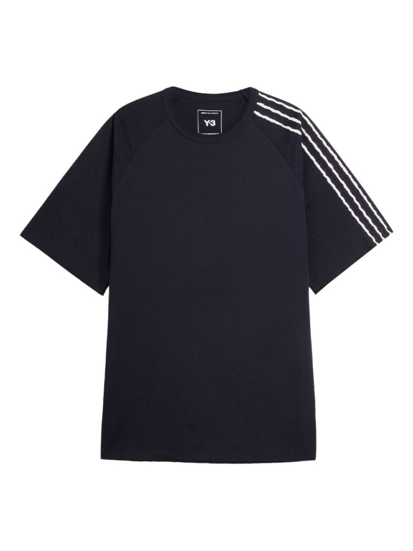 Black Crewneck Stripe T-Shirt 1
