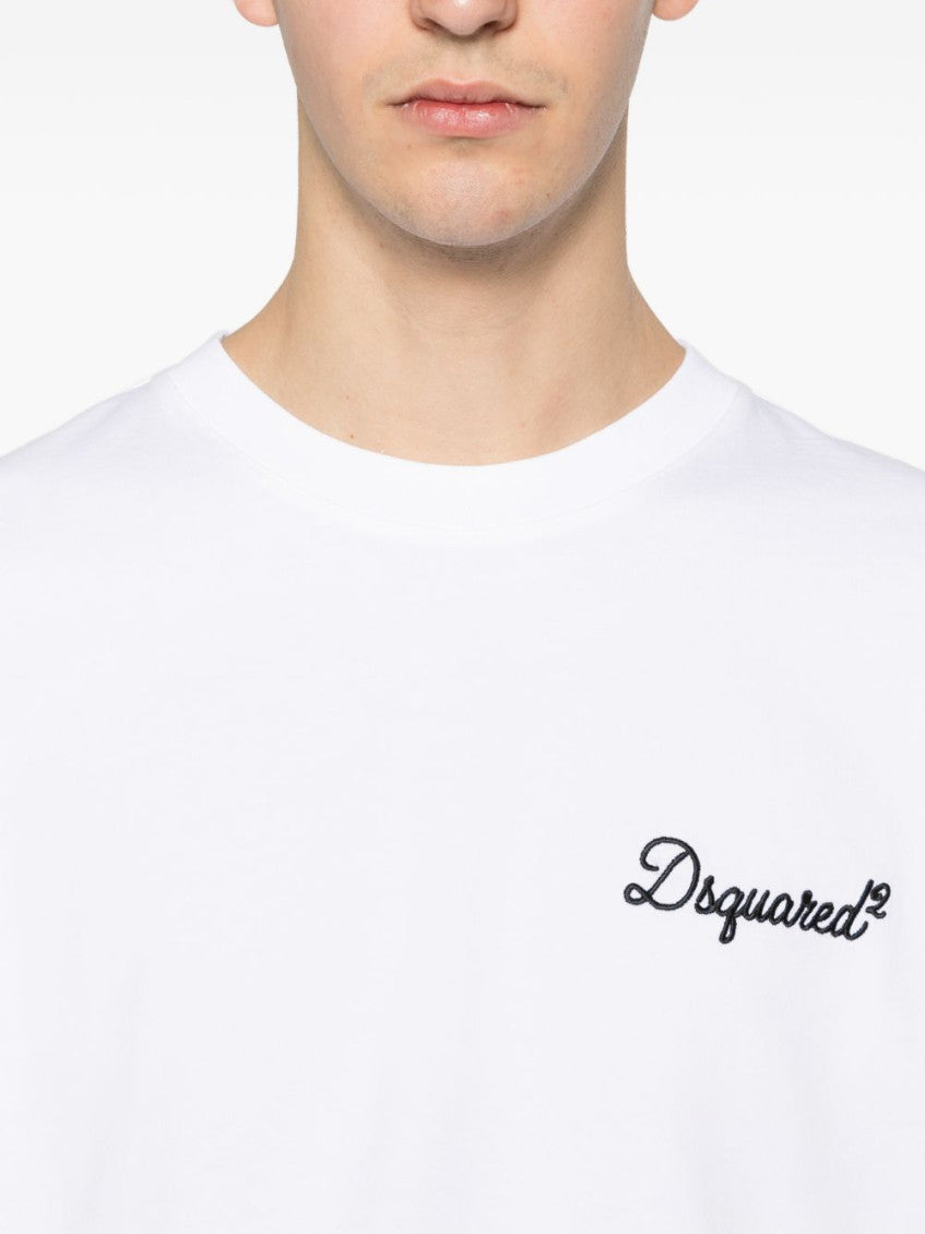 White Crewneck Logo T-Shirt 3