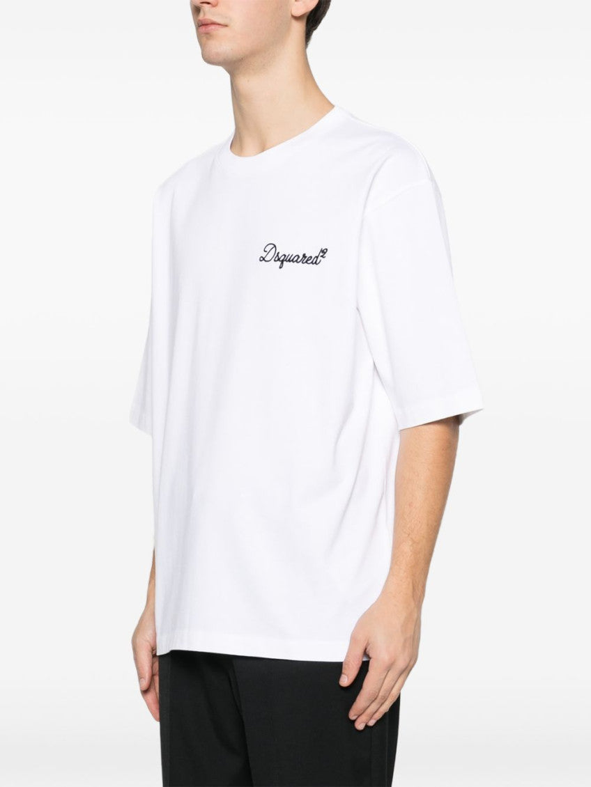 White Crewneck Logo T-Shirt 4